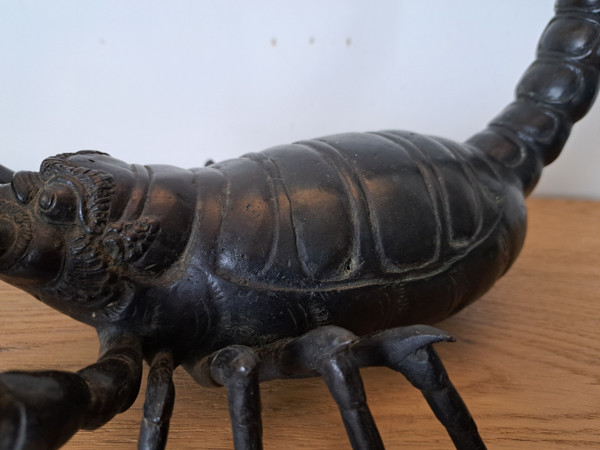 Far East, Scorpion, Patinated Bronze, Late 19th/early 20th century. 