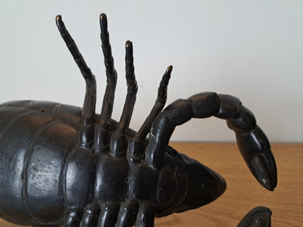 Far East, Scorpion, Patinated Bronze, Late 19th/early 20th century. 