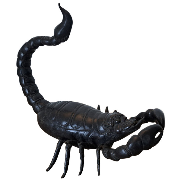 Far East, Scorpion, Patinated Bronze, Late 19th/early 20th century. 