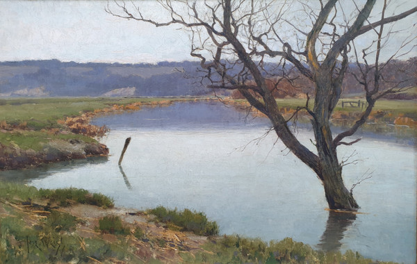 José WEISS - A river in flood in Sussex 