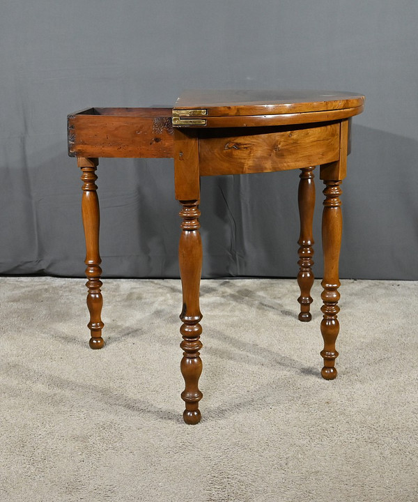 Half-moon Walnut Console Table, Louis-Philippe period – 1st part 19th century