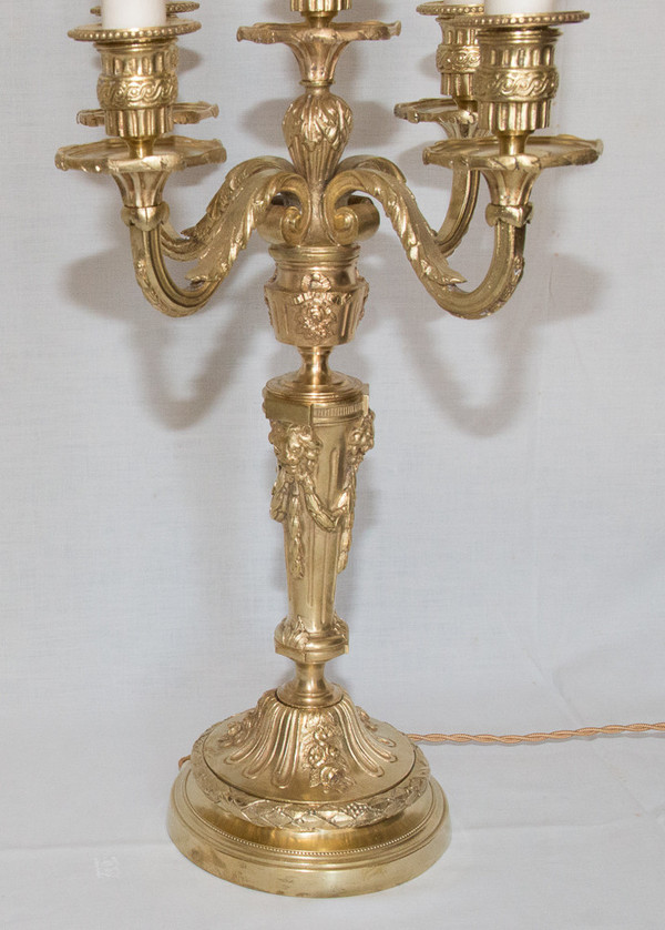 Pair Of Gilt Bronze Candlesticks Napoleon III Period