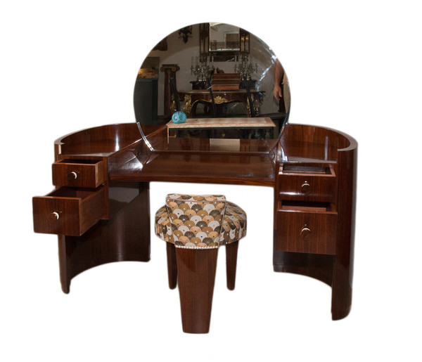 Dressing Table And Its Pouf Art Deco Period 