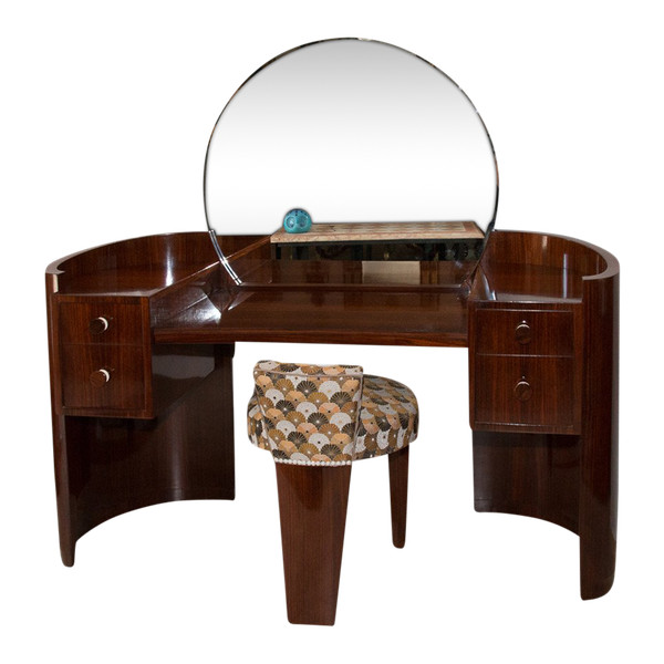 Dressing Table And Its Pouf Art Deco Period 