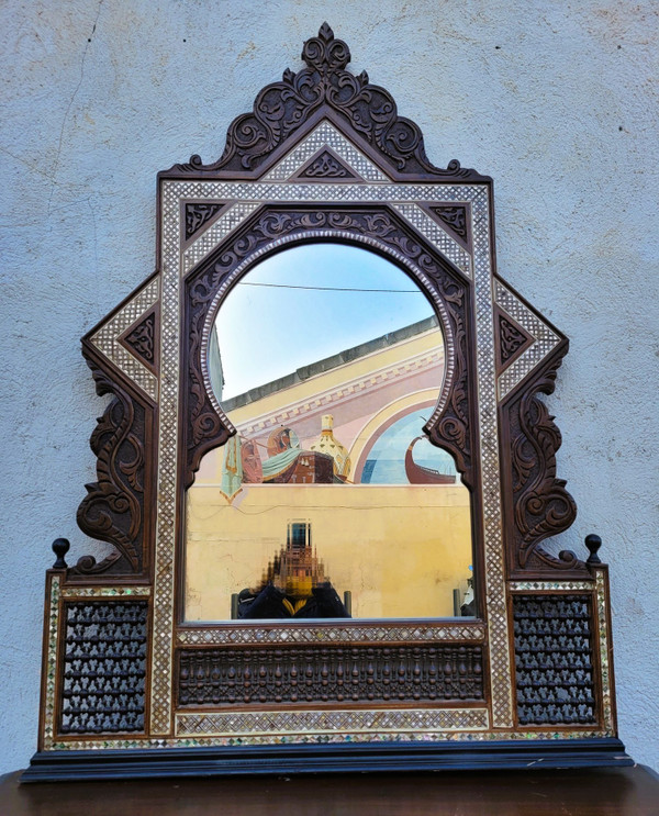 G Parvis, Console + Mirror, Madrassa School, 19th Century