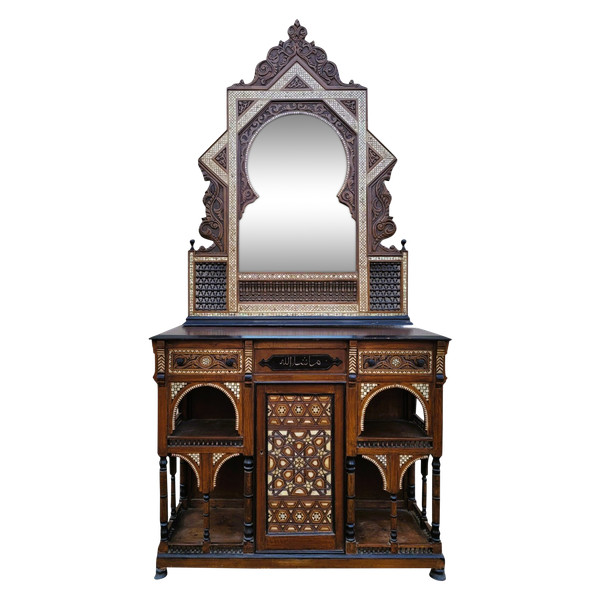 G Parvis, Console + Mirror, Madrassa School, 19th Century