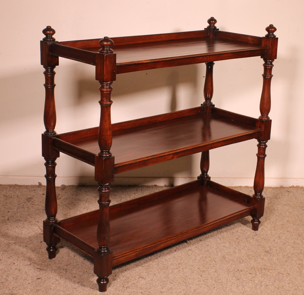 19th Century Solid Mahogany Three Tier Buffet