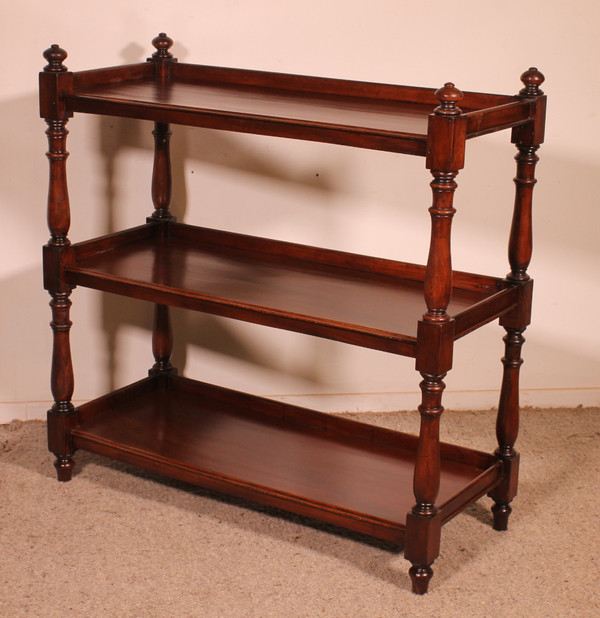 19th Century Solid Mahogany Three Tier Buffet