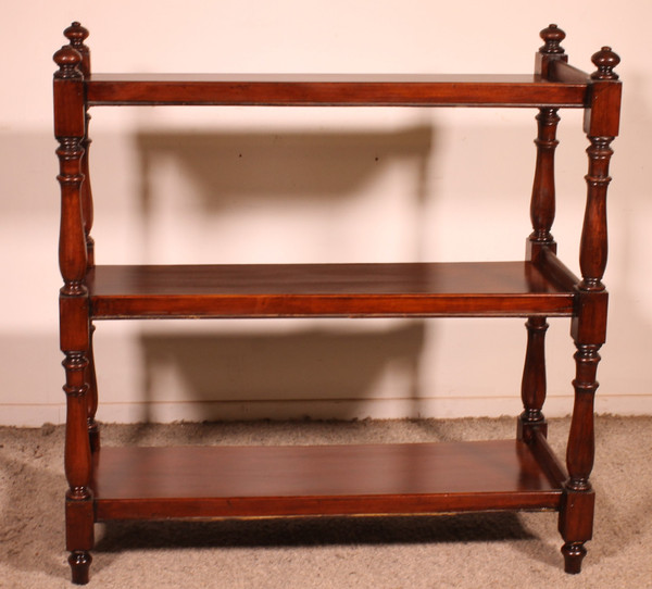 19th Century Solid Mahogany Three Tier Buffet