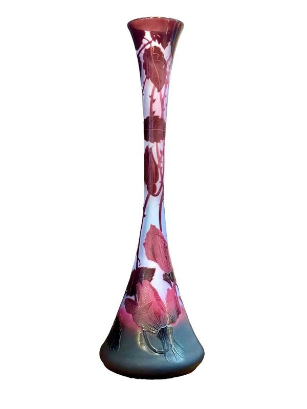 D'argental Vase Soliflore "Aux Roses"