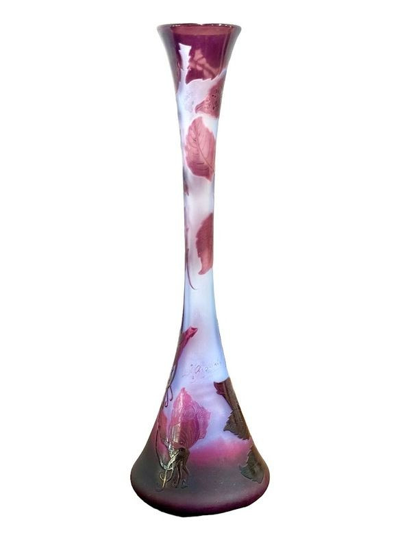 D'argental Vase Soliflore "Aux Roses"