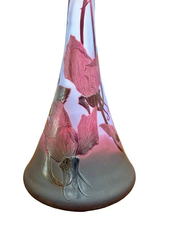 D'argental Vase Soliflore "Aux Roses"