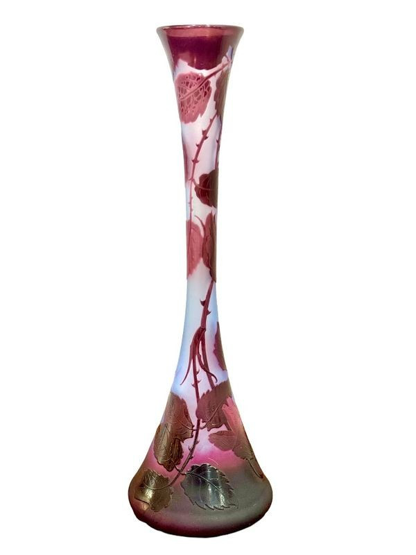 D'argental Vase Soliflore "Aux Roses"