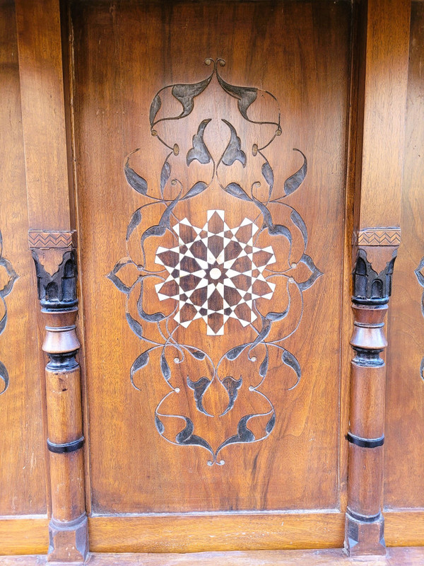 G Parvis, Console + Mirror In Marquetry, 19th Century