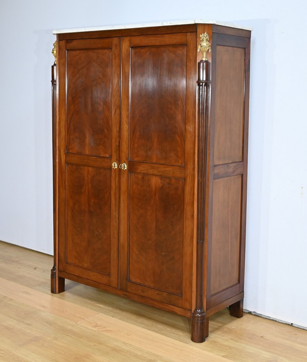 Small Mahogany Wardrobe, Louis XVI style – Late 19th century