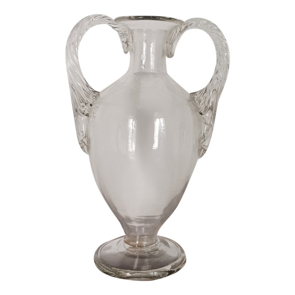 Fin du XVIIIe siècle - grand vase balustre néoclassique en verre soufflé - Louis XVI