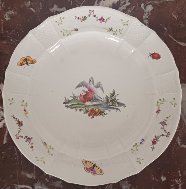 Fürstenberg Manufacture - table plate - ornithological decor - porcelain