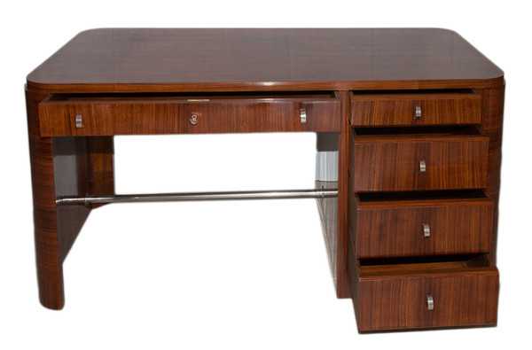 Rosewood Desk Art Deco Period Circa 1930