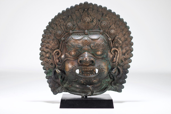 Bhairava mask in bronze.