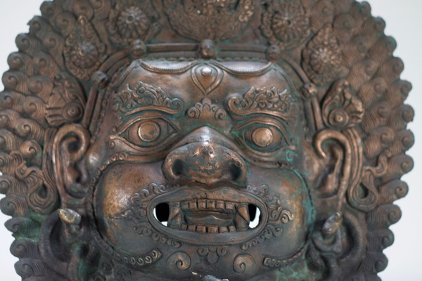 Bhairava mask in bronze.