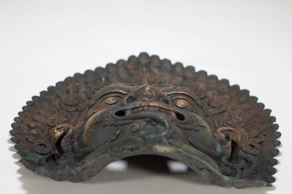 Bhairava mask in bronze.