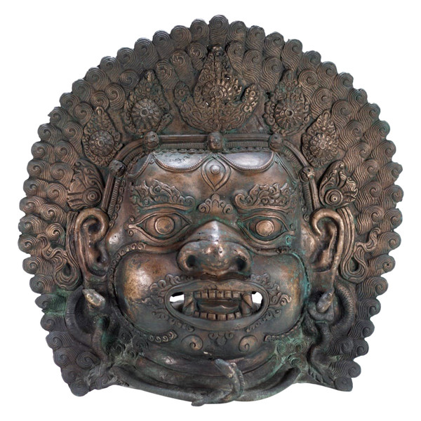 Bhairava mask in bronze.