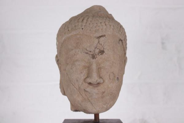 Sandstone Buddha head, Ayutthaya.