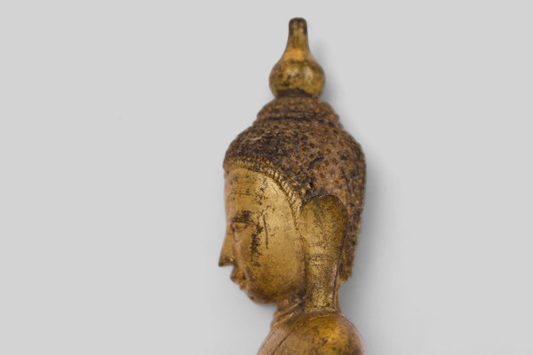 Shan Buddha aus vergoldeter Bronze.