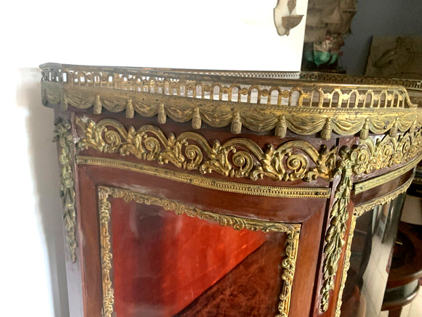 Vitrine Napoléon III En Acajou Et Bronze Ciselé XX Siècle