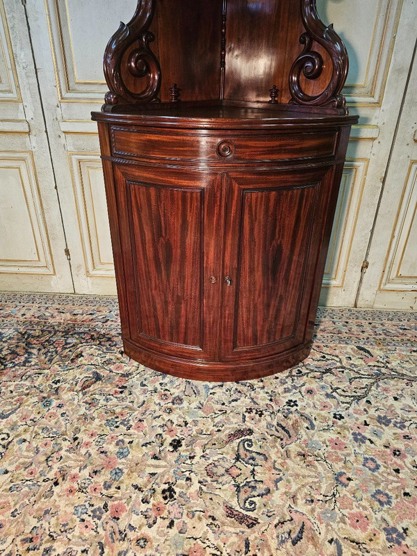 Mahogany Napoleon 3 Corner Cabinet 19th C.