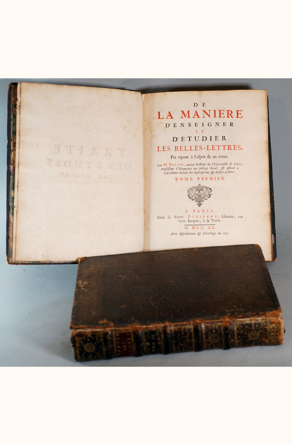 TRAITÉ DES ÉTUDES, 2 volumes, M. ROLLIN, 1740