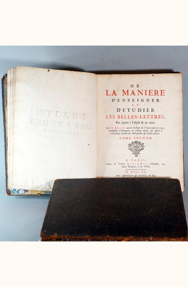 TRAITÉ DES ÉTUDES, 2 volumes, M. ROLLIN, 1740