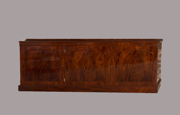  English mahogany bookcase M Willson Early 19th century