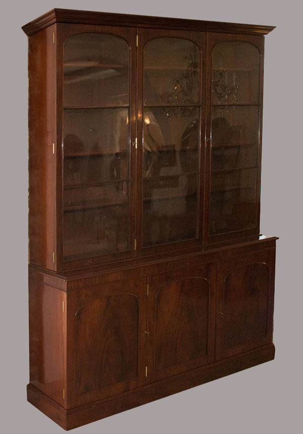  English mahogany bookcase M Willson Early 19th century