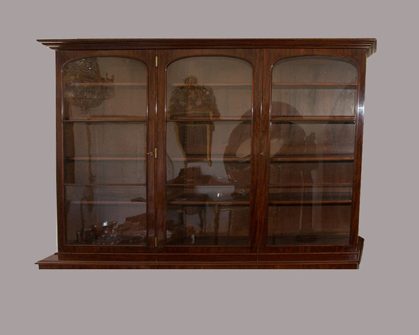  English mahogany bookcase M Willson Early 19th century