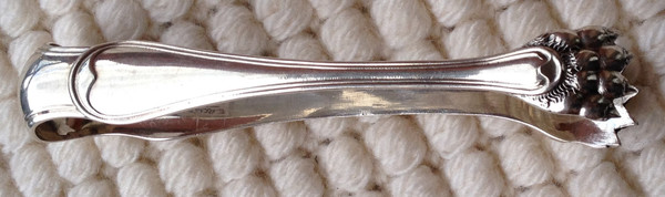 Ice cube tongs in silver-plated metal, Albi model, Christofle silverware