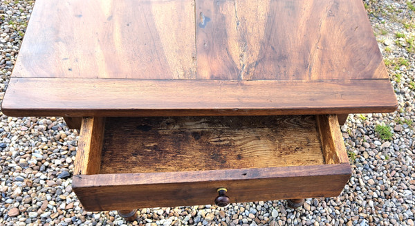 late 19th century solid blond walnut kitchen table