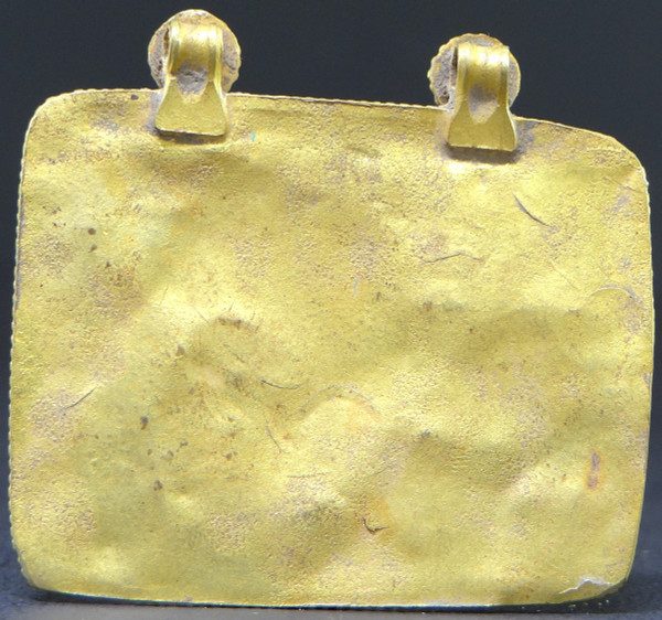 Gandhara Greco-Buddhist Art, 1st to 3rd Century A.D., Repoussé Gold Pendant.