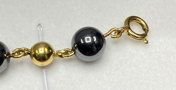 Gold-plated and onyx bracelet