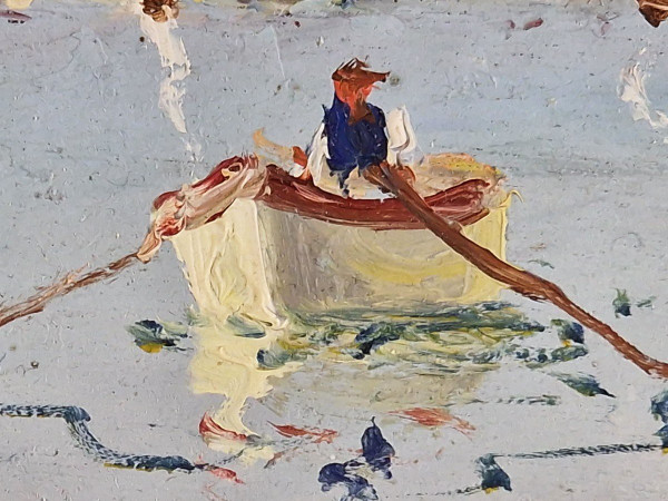 Vincent MANAGO (1880-1936) Original Öl/Tafel, signiert – Martigues, Riviera, Meer, Hafen, Süden