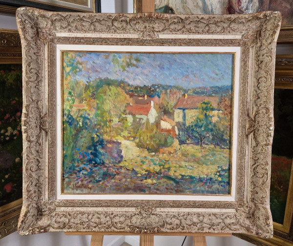 Jacques GAUTHERIN (1929-1997), Signed French original oil/canvas - Garden, House, Impressionism