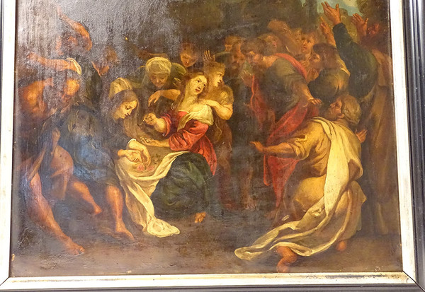 HSC Tableau école Flamande Assomption Vierge Marie Apôtres Anges XVIIème