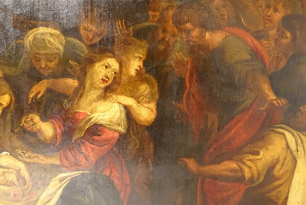 HSC Tableau école Flamande Assomption Vierge Marie Apôtres Anges XVIIème