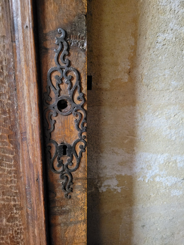 Beautiful solid wood door carved by Louis Joubert