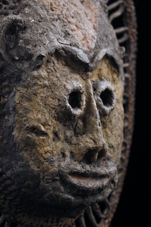 Masque à igname, art tribal, art océanien, vannerie, Papouasie Nouvelle Guinée, Vannerie