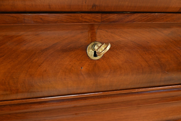 Mahogany burrwood weekly chest, Restoration period - 1st Part 19th century