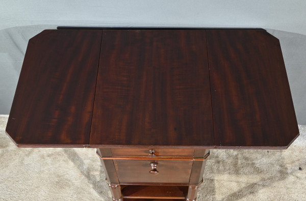 Small Mahogany Table with Shutters, Maison Lemarchand, A. Lemoine - Mid 19th century