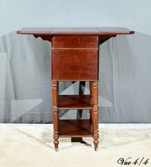 Small Mahogany Table with Shutters, Maison Lemarchand, A. Lemoine - Mid 19th century