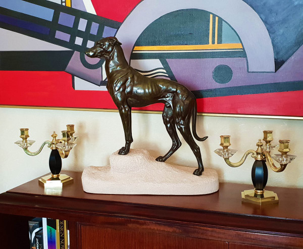 Art Deco Greyhound By Jules Edmond Masson For Max Le Verrier