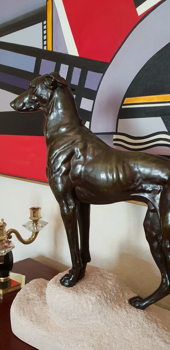 Art Deco Greyhound By Jules Edmond Masson For Max Le Verrier